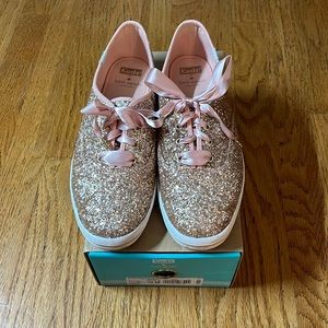 KATE SPADE KEDS ROSE GOLD GLITTER